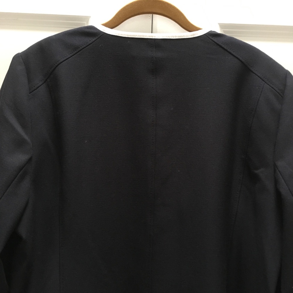 NWT Basler Designer Jacket Blazer Zip Black German Bloomingdales Luxury 44 14 - Picture 10 of 16